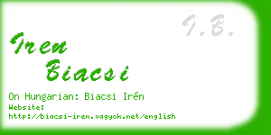 iren biacsi business card