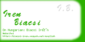 iren biacsi business card